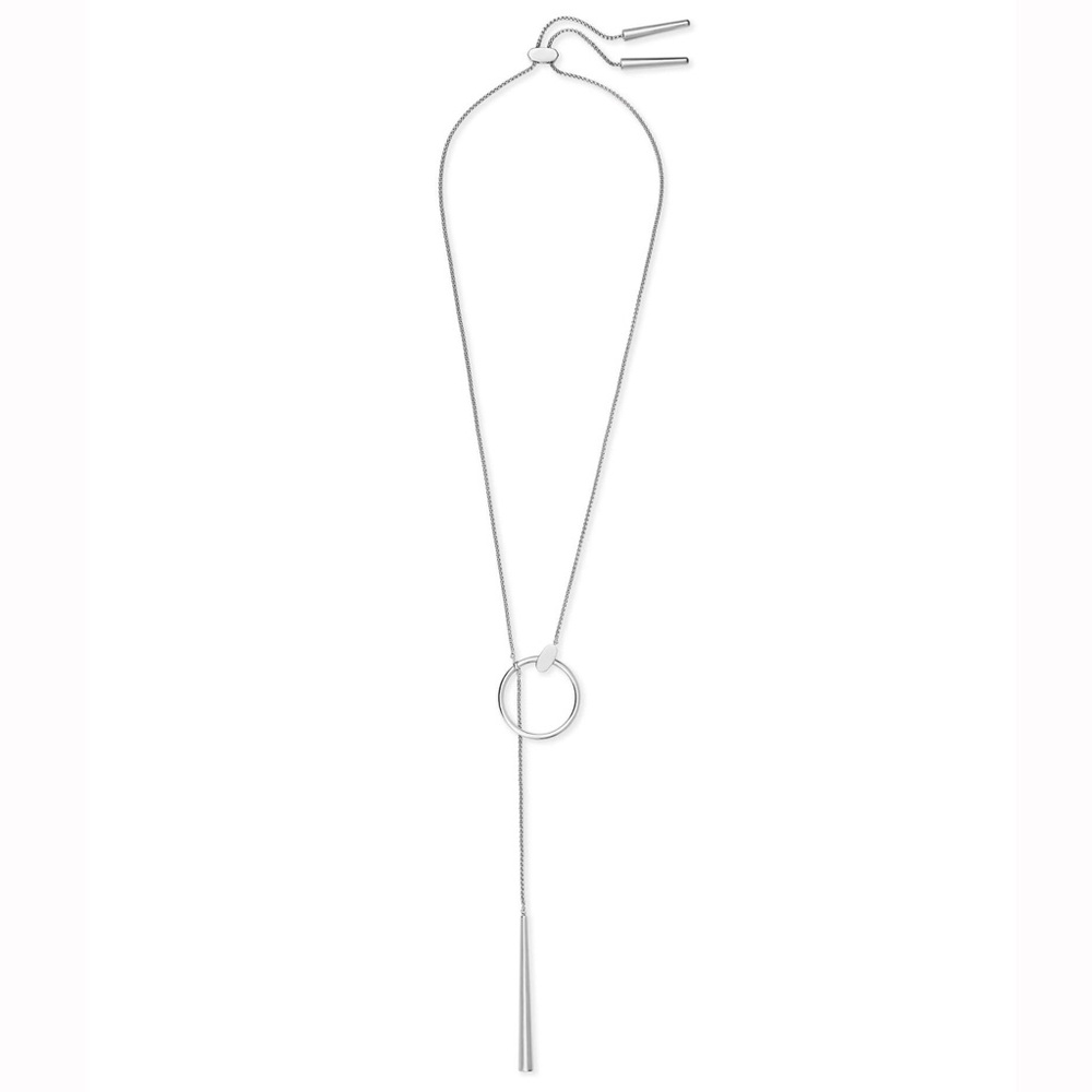 Kendra Scott Tegan Y Necklace in Bright Silver